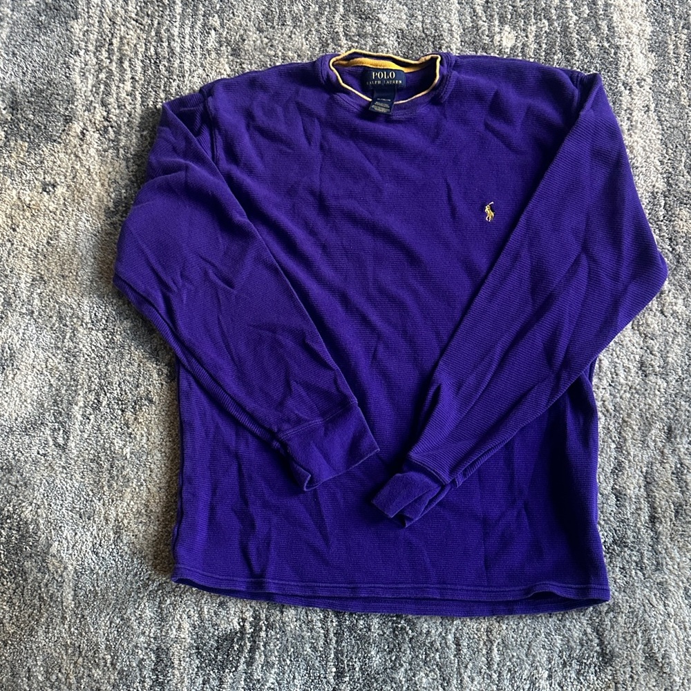 Polo Ralph Lauren Purple and Yellow Crewneck